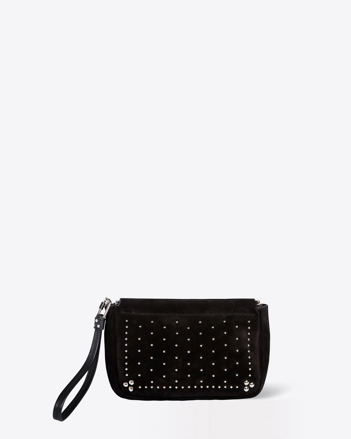 Jérôme Dreyfuss Pochette Clap L – Cuir SuédéTaos Silver