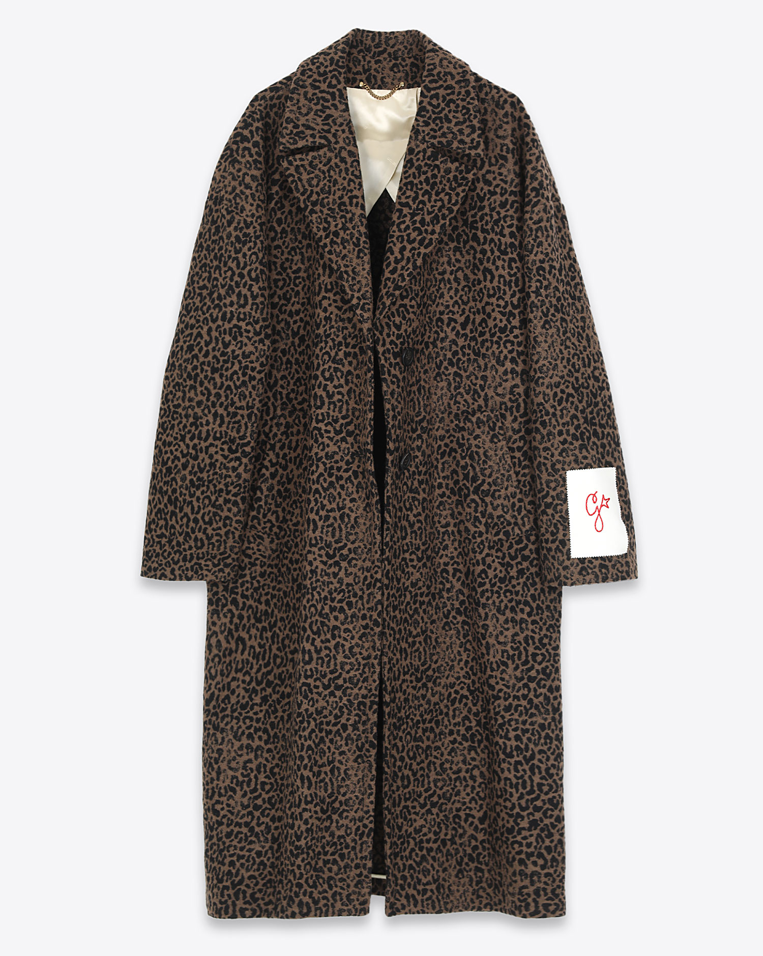 Golden Goose Femme Cocoon Coat Jacquard Wool - Bison Black