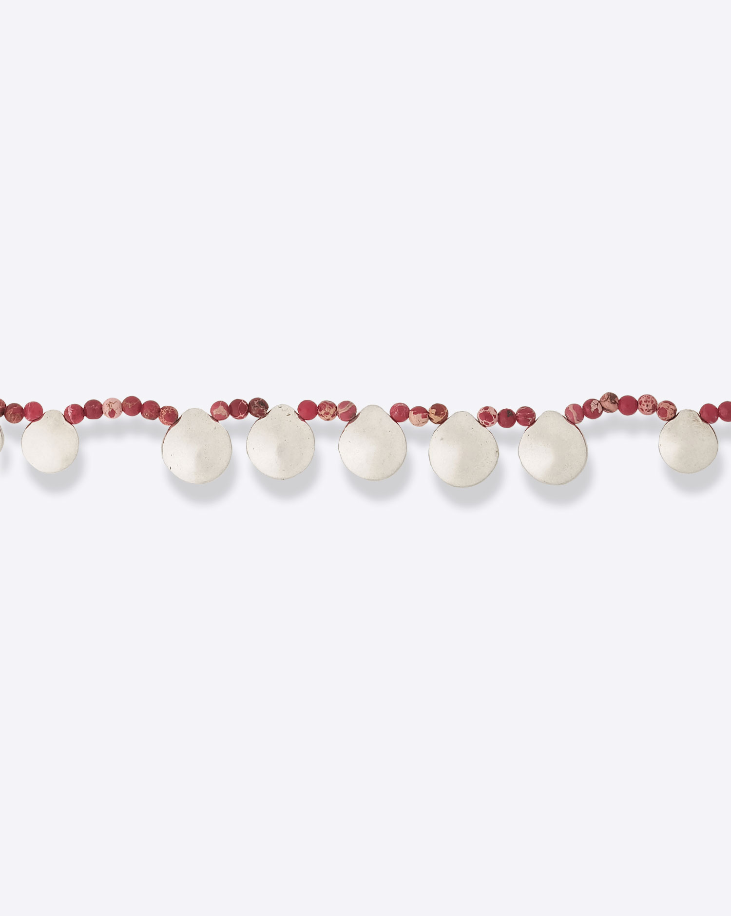 Isabel Marant Collier Adriel –  Pierre Rouge et Métal Argenté