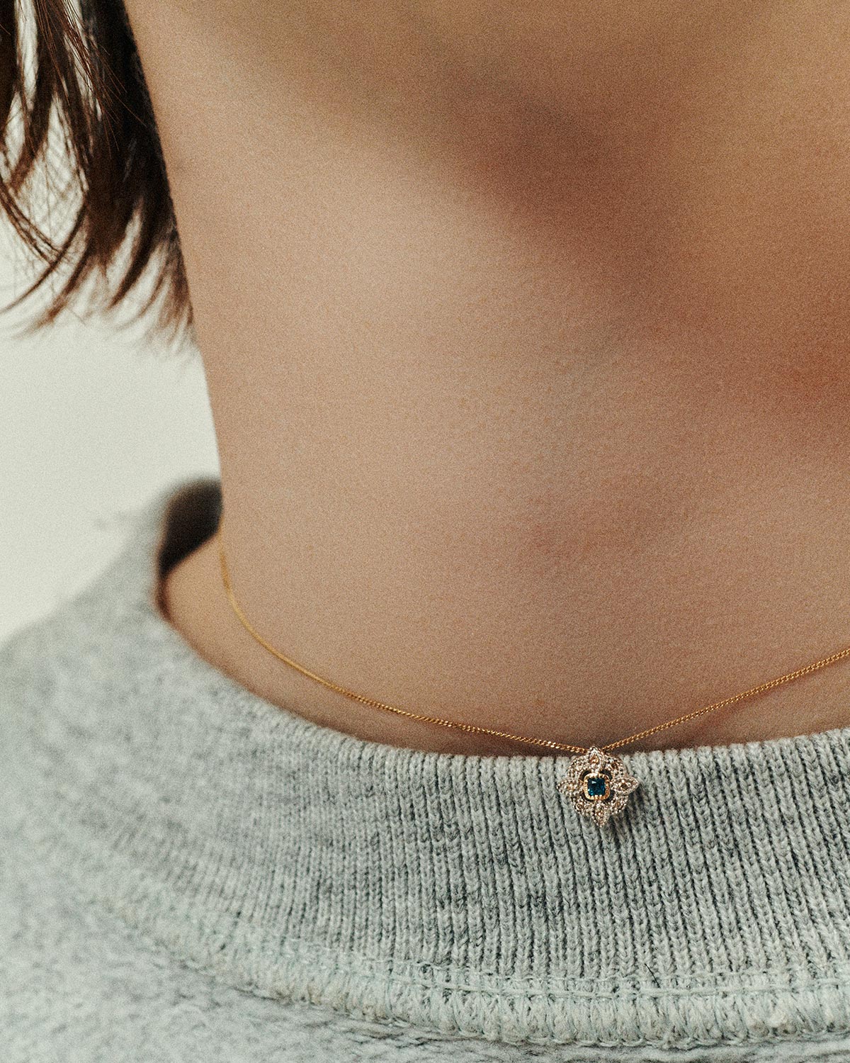 Pascale Monvoisin Collier Bettina London Bleu Topaz