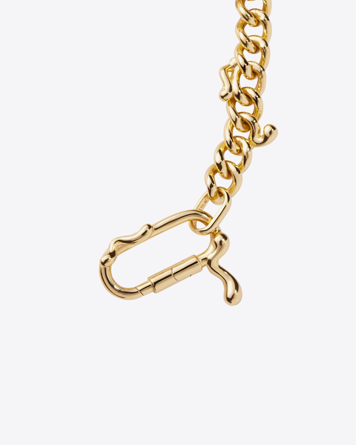 Collier chaine Berline Maria Black en argent plaqué or. 
