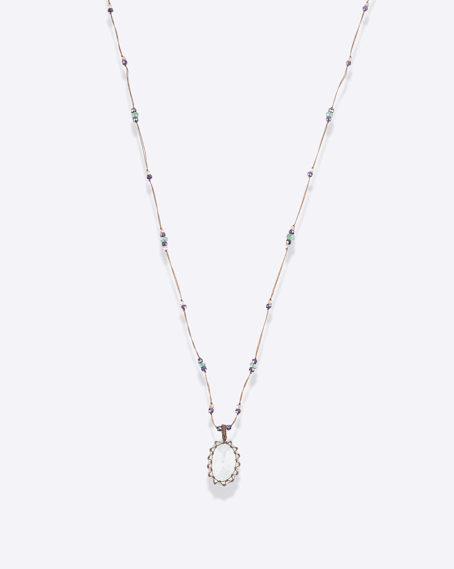 Collier Court Tibétain VVV Aquamarine 3 Sharing
