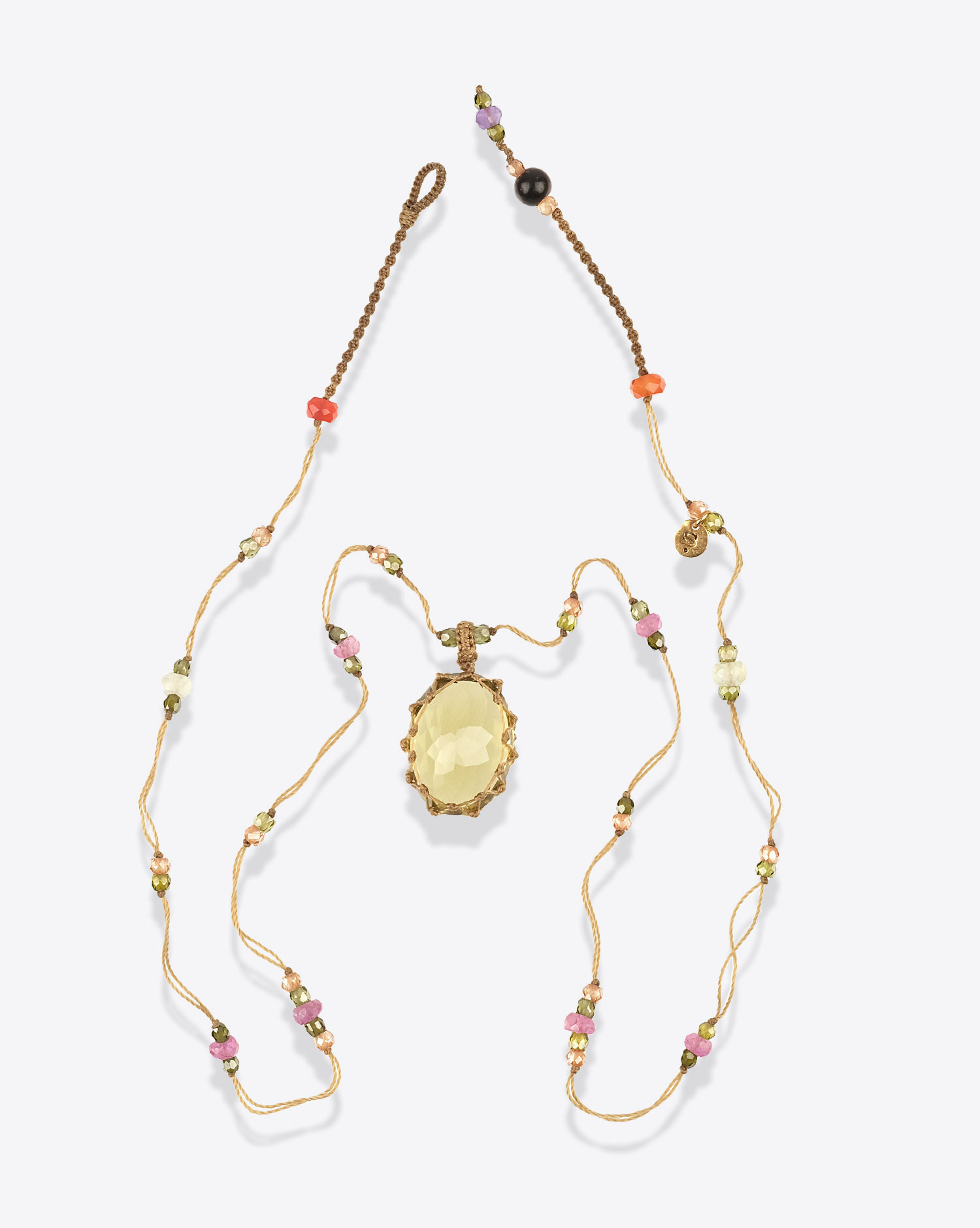 Sharing Collier Court Tibétain VVV – Olive Quartz