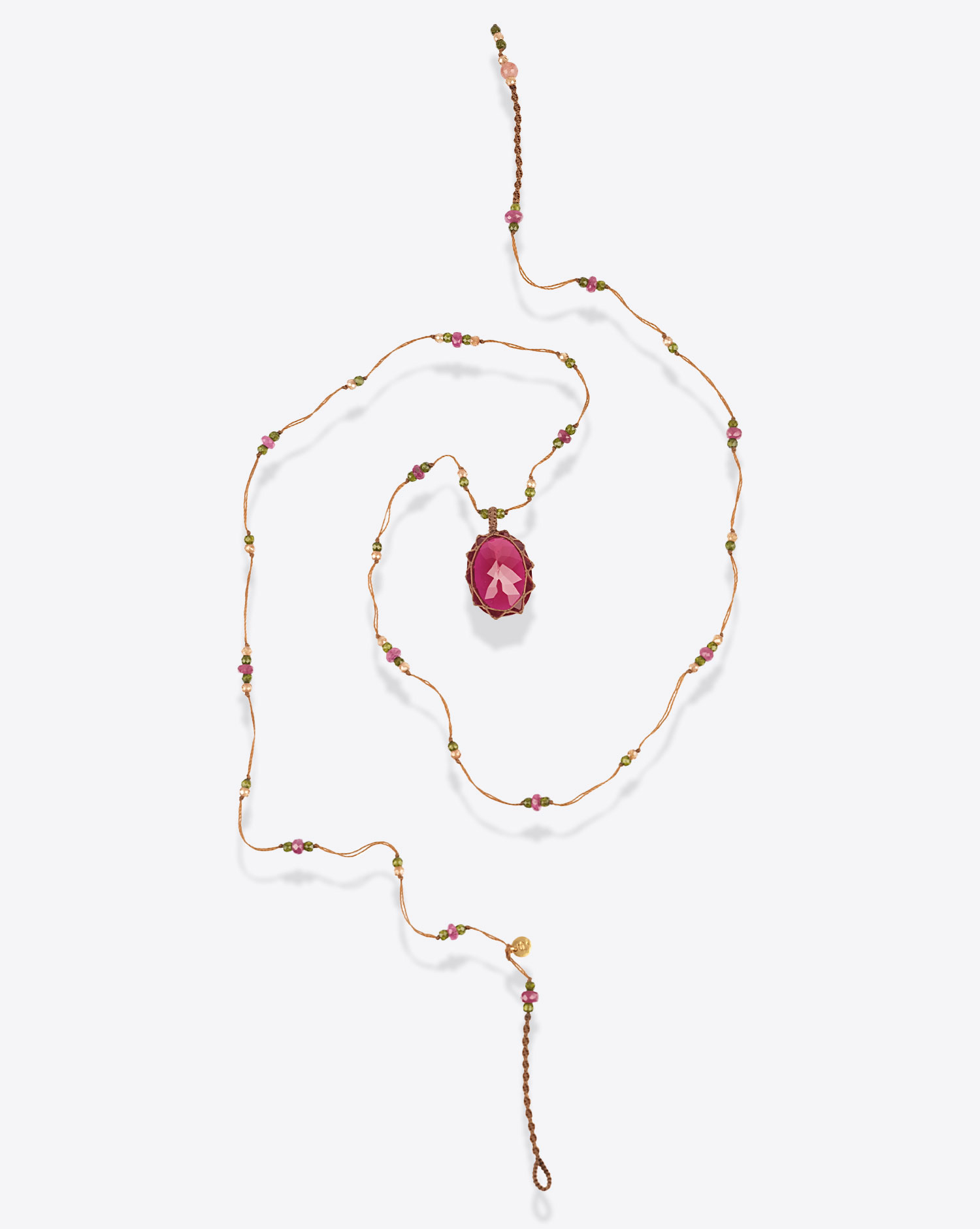 Sharing Collier Long Tibétain V – Indian Glass Red