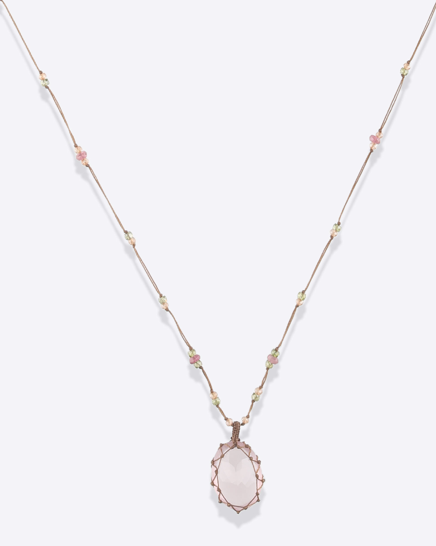 Sharing Collier Long Tibétain VV – Pink Quartz