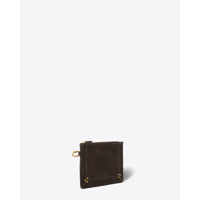Jérôme Dreyfuss Pochette Popoche M – Cuir Imprimé Croco Moka
