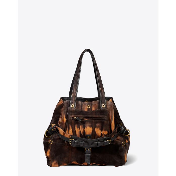 Jérôme Dreyfuss Sac Billy M Split Suede Tie Dye Corail 