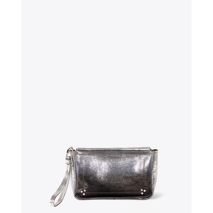  Jérôme Dreyfuss Pochette Clap L Goatskin Lamé Dégradé  Noir 