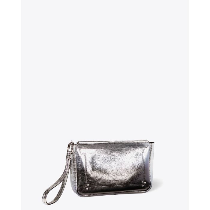  Pochette Clap L Goatskin Lamé Dégradé  Noir 
