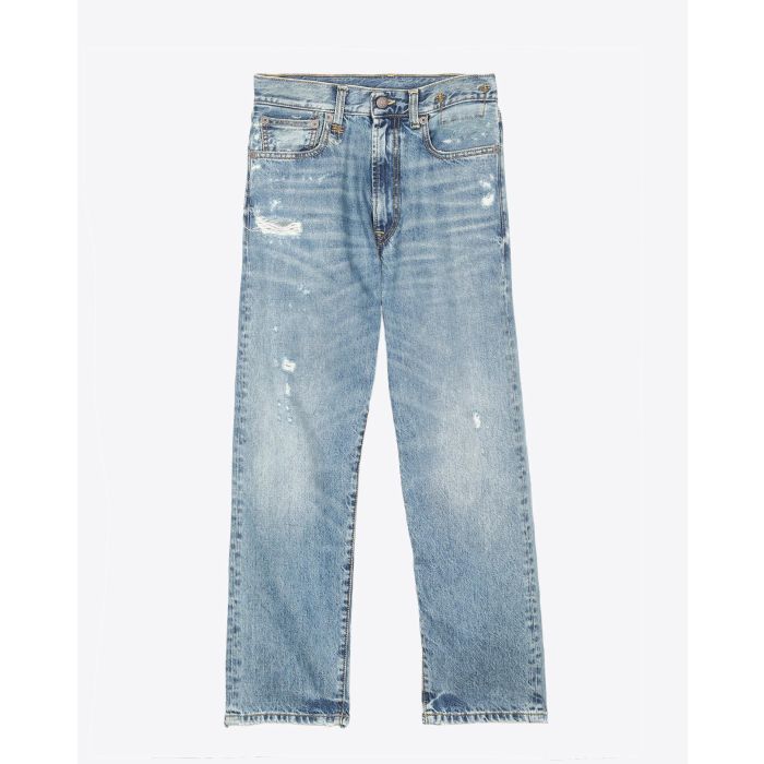 Jeans Boyfriend jean bleu ciel déchiré Bain W/rips R13 Denim 