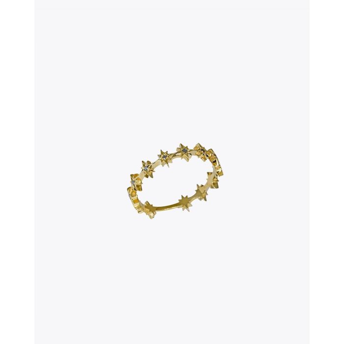 Feidt Bague Multi Soleils – Or Jaune 9K et Saphirs Gris