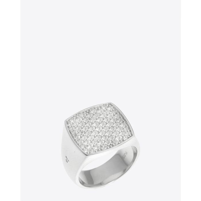 Tom Wood Pinkie Cushion White Topaz Ring  