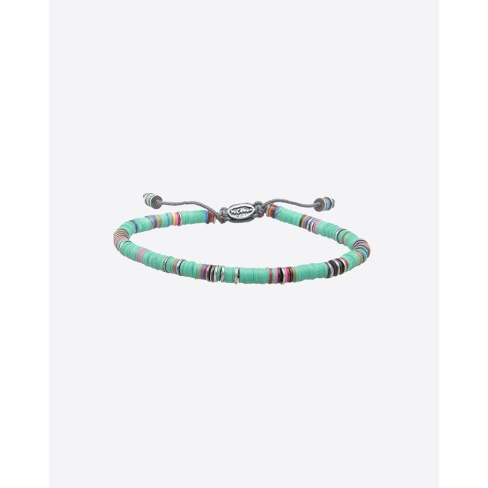 M.Cohen Bracelet Africain Disques - Vinyl Turquoise  