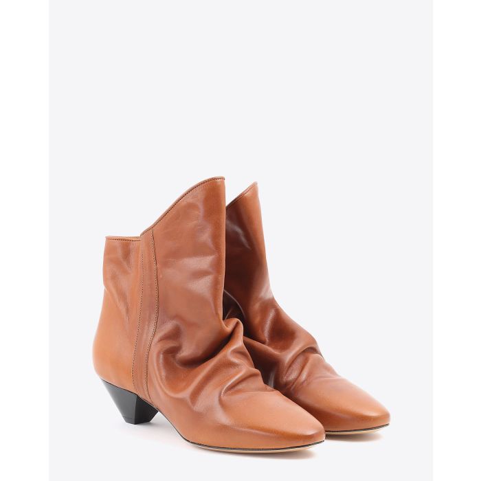 Isabel Marant Chaussures DOEY - Cuir lisse Cognac  