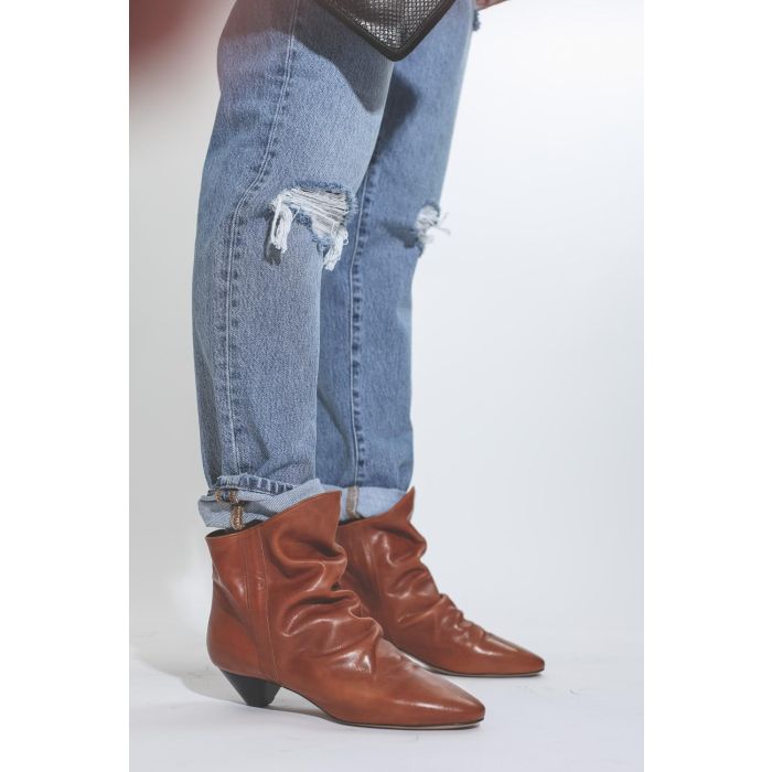 Isabel Marant Chaussures DOEY - Cuir lisse Cognac  