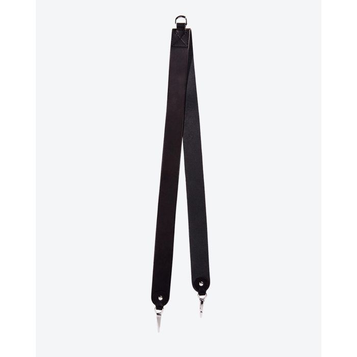 Jérôme Dreyfuss Accessoires Collection Bandoulière Simple - Cowskin Noir Silver  