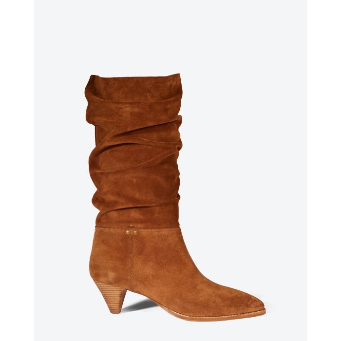 Jérôme Dreyfuss Chaussures Collection Bottes Sabrina 50 Split Suede Tabac  