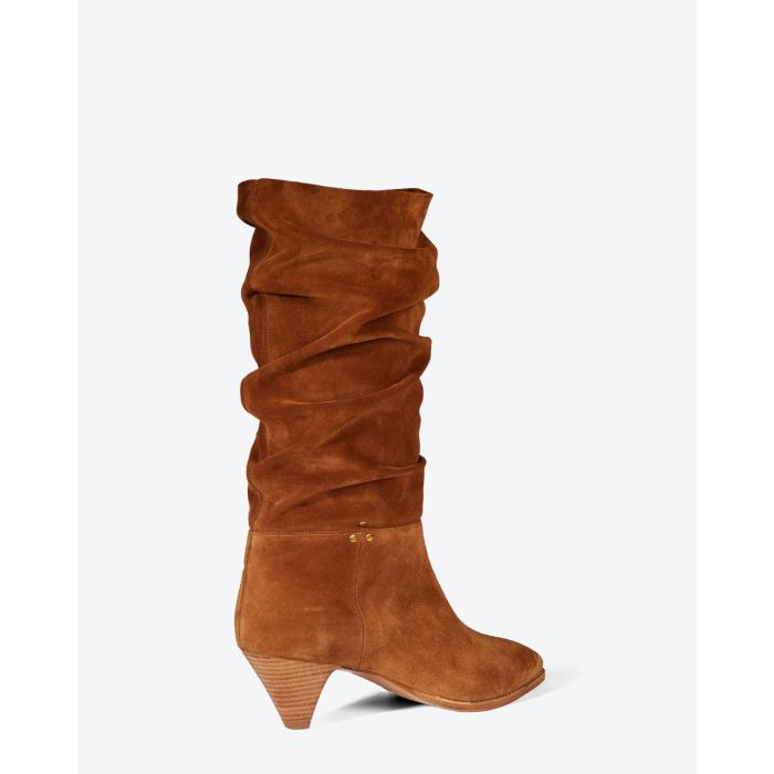 Jérôme Dreyfuss Chaussures Collection Bottes Sabrina 50 Split Suede Tabac  