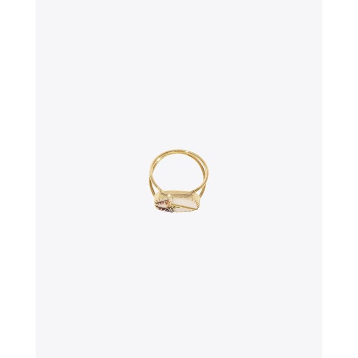 Pascale Monvoisin Varda N°2 Bague Blanc Rainbow  