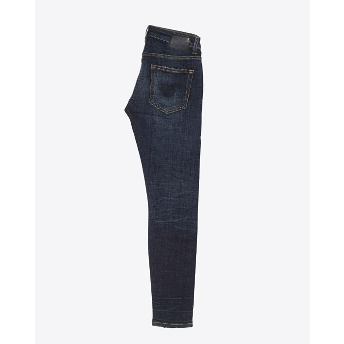 R13 Denim Pré-Collection Boy Skinny - Howell Indigo. Profil.  