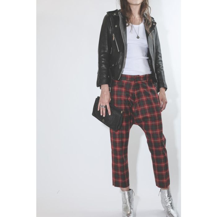 R13 Denim Pré-Collection Tailored Drop Trouser - Red Tartan
