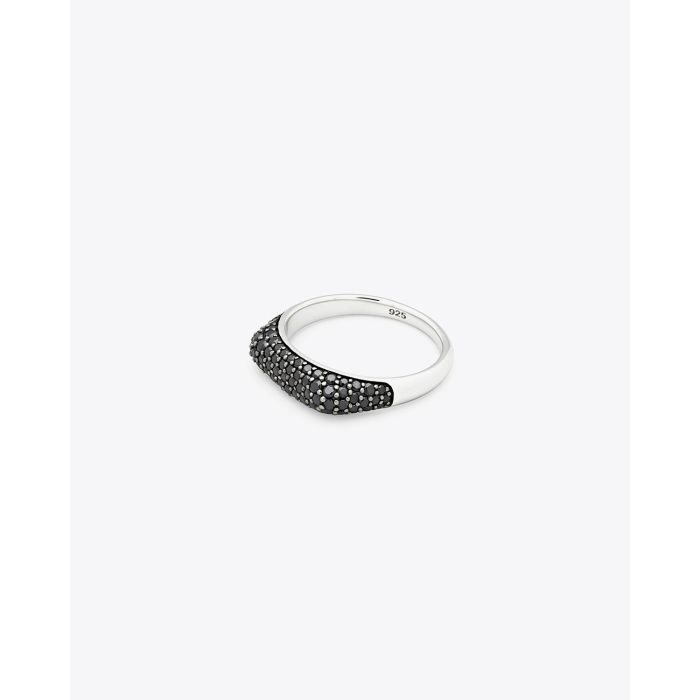 Tom Wood Knut Ring Black Spinel - Silver  