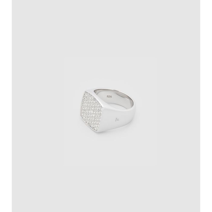 Tom Wood Pinkie Cushion White Topaz Ring  
