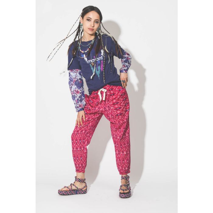Sandales cordes lien cheville coloris fuchsia Isabel Marant. 