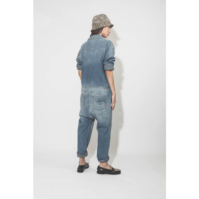 R13 Cowboy Drop Jumpsuit - Dekalb Blue