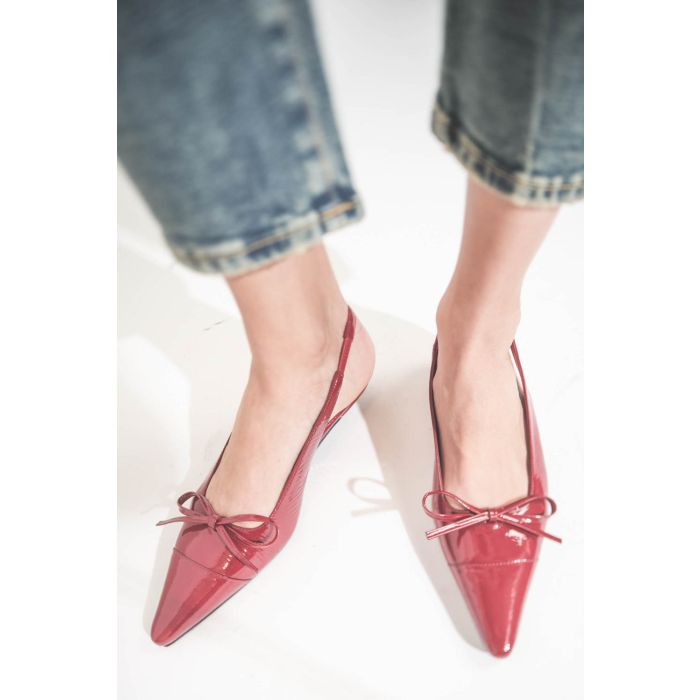 Anine Bing Ballerines Slingback Heels Zoey – Rouge