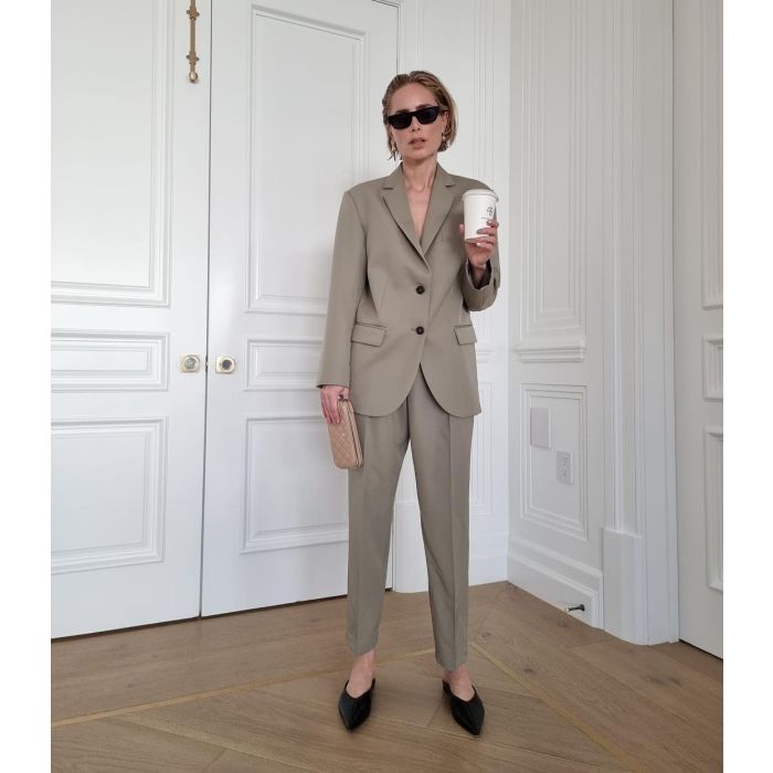 Anine Bing Quinn Blazer Green Khaki 