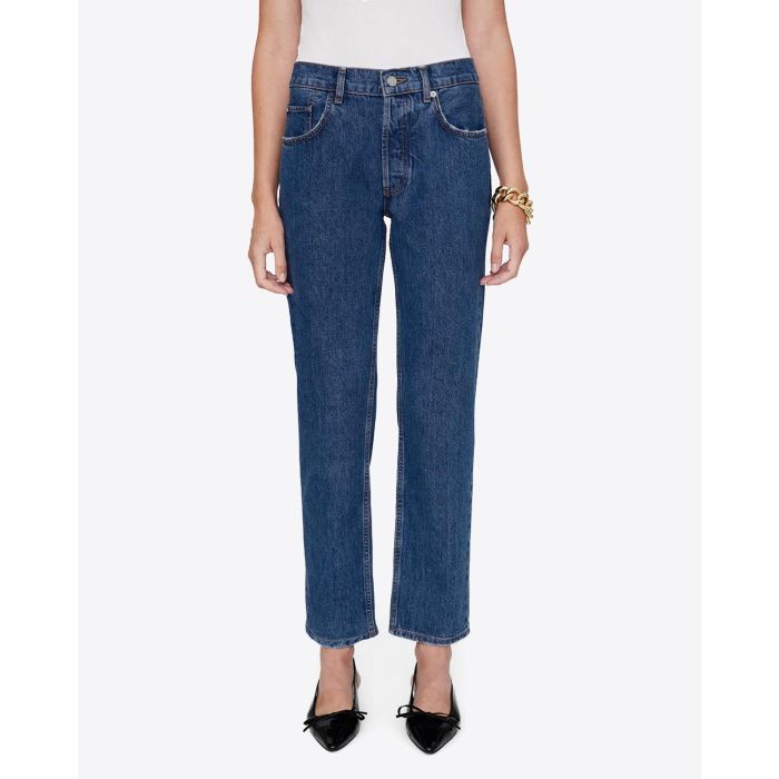 Jean Kate Anine Bing en denim bleu. Vue face. 