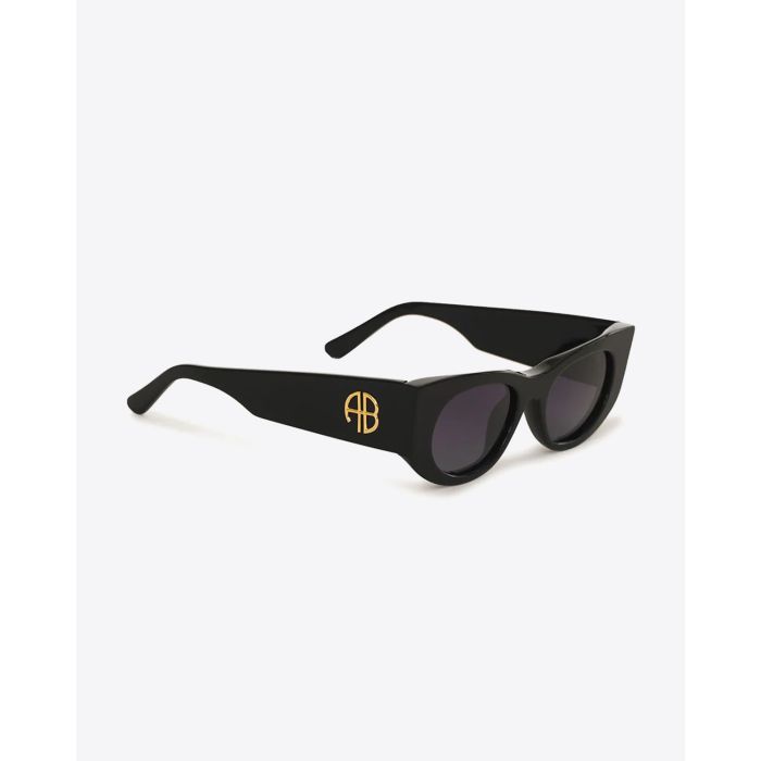 Lunettes de soleil montures noires Madrid Anine Bing. Profil.