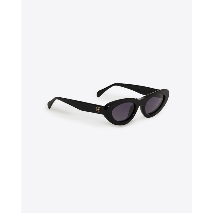 Lunettes de soleil noires Roma Anine Bing. Vue profil. 