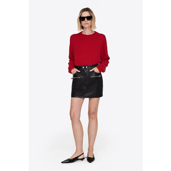 Ballerines Slingback Zoey Anine Bing en cuir noir. Vue porté. 