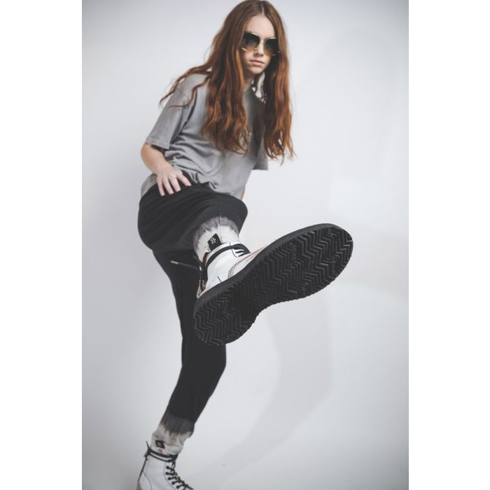 Anine Bing Ida Tee Palm - Washed Grey