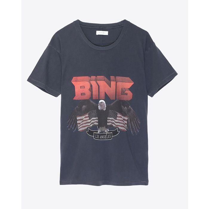 Tee-shirt Aigle Vintage bing tee black Anine Bing. Face.
