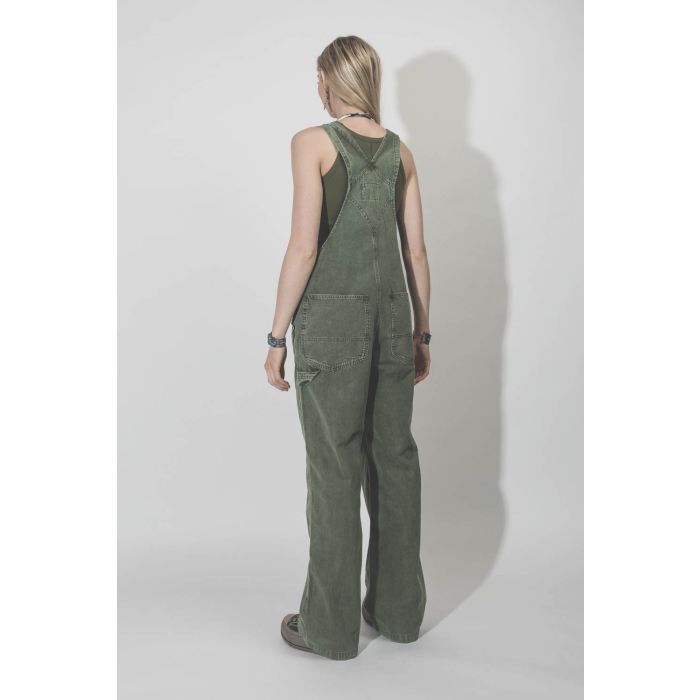 Salopette en toile kaki Damon Overall Olive R13 Denim. Dos.