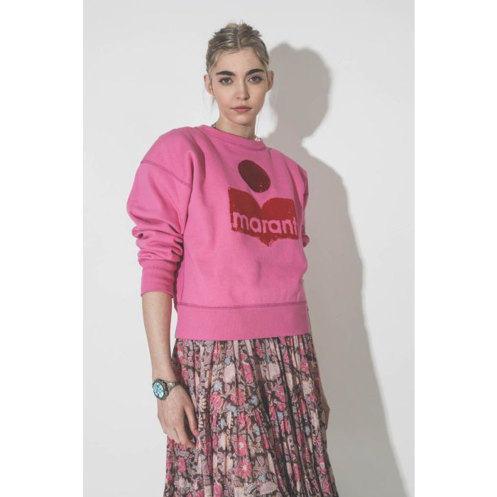 Sweat-shirt Logo rose Mobyli Isabel Marant Etoile. Porté. 