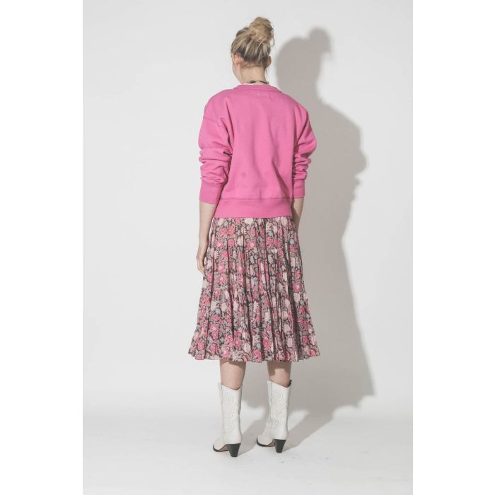 Sweat-shirt Logo rose Mobyli Isabel Marant Etoile. Porté dos. 