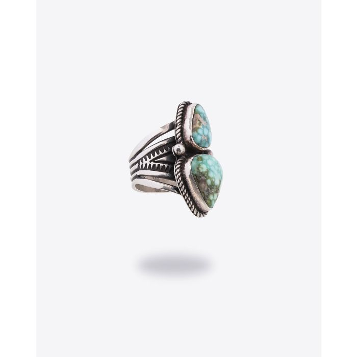 Bague Albert Jake avec pierre HARPO vue profil. 