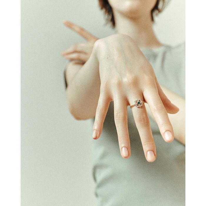 Pascale Monvoisin Bague Bettina London Bleu Topaz