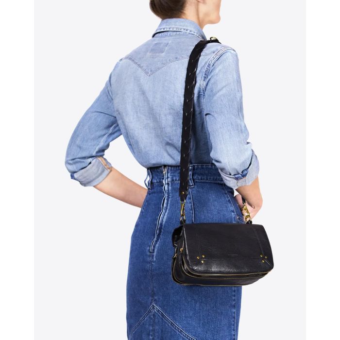 Jérôme Dreyfuss Anse Tréssée – Cuir Noir Brass