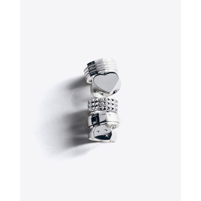 Bague coeur en argent Mikuta. Proposition d'accumulation.