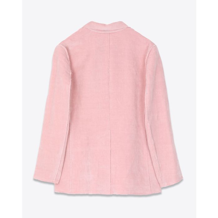 R13 Denim Blazer Velours Déchiré Rose 
