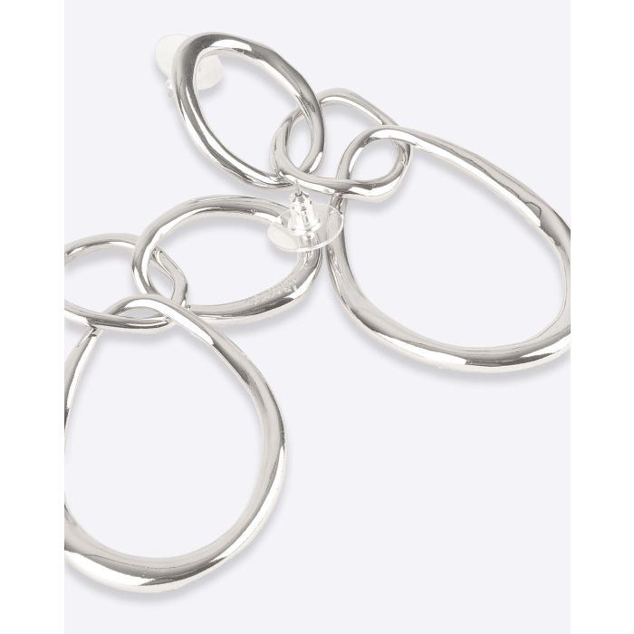Boucles d'oreilles pendantes Pleasant Double Isabel Marant en métal argenté. 