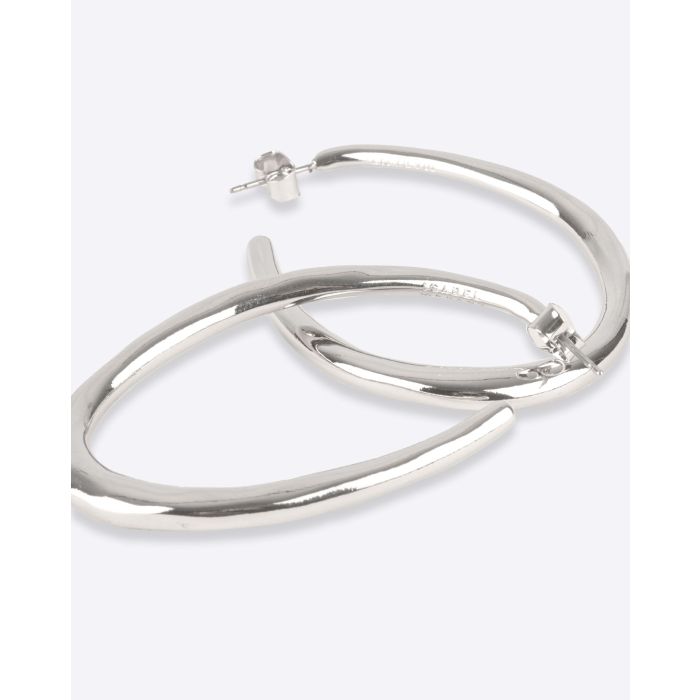 Boucles d'oreilles créoles Pleasant Isabel Marant en métal argenté. 