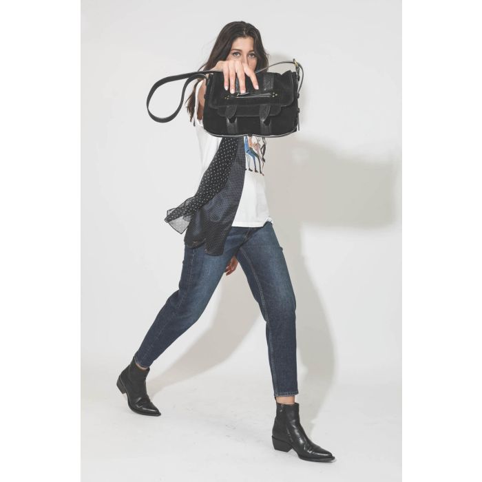 Boots santiags en cuir noir Debbie Golden Goose femme. 