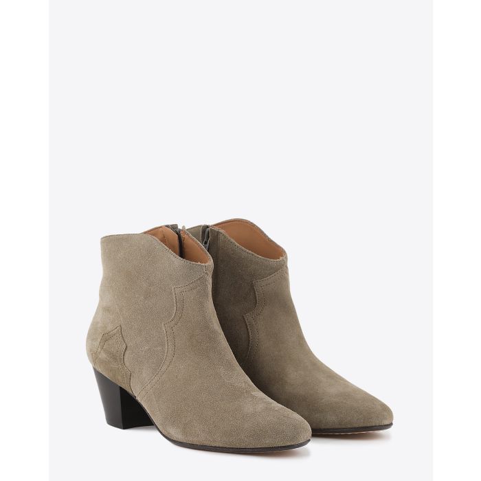 Boots Dicker coloris taupe Isabel Marant 