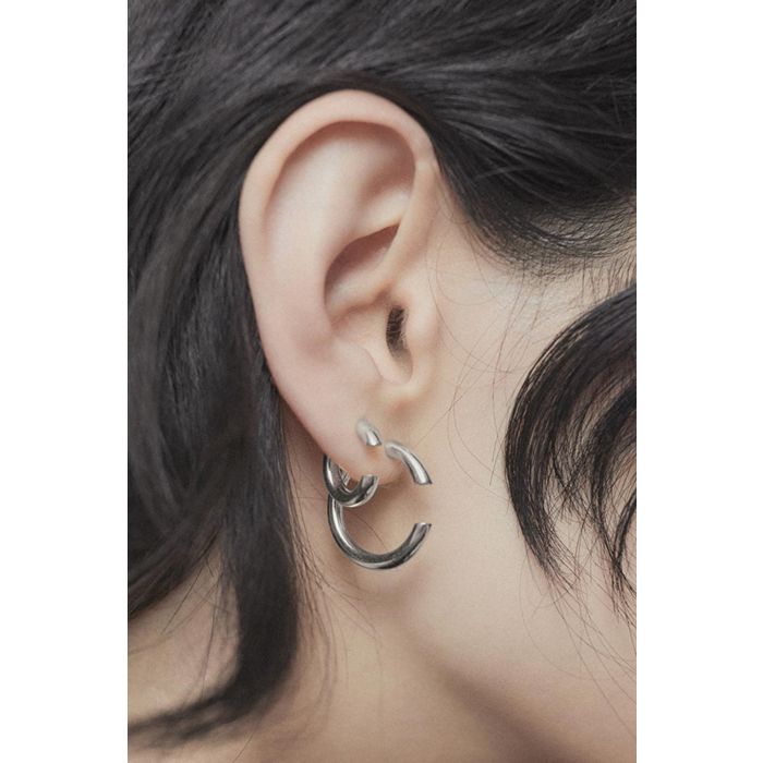 Petite Créole Maria Black en argent.